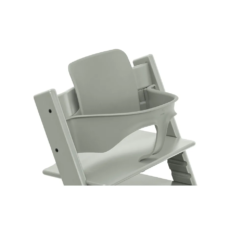 Tripp Trapp® chair Glacier Green with Baby Set. Close-up.
