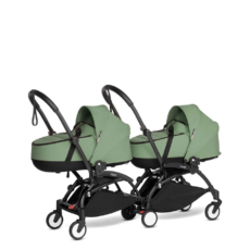 YOYO connect - YOYO 2 - 3-4 TWIN BASSINET - BLACK FRAME - PEPPERMINT - WEB_eCom